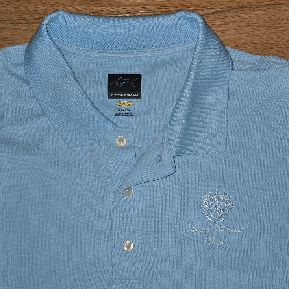 Greg Norman Collection Blue Polo Refined Comfort